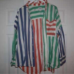 BDG color block dad shirt